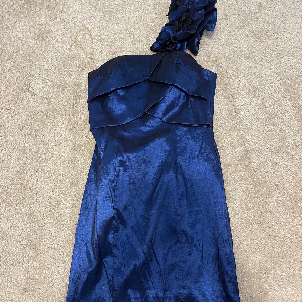 Royal Blue One Shoulder Dress